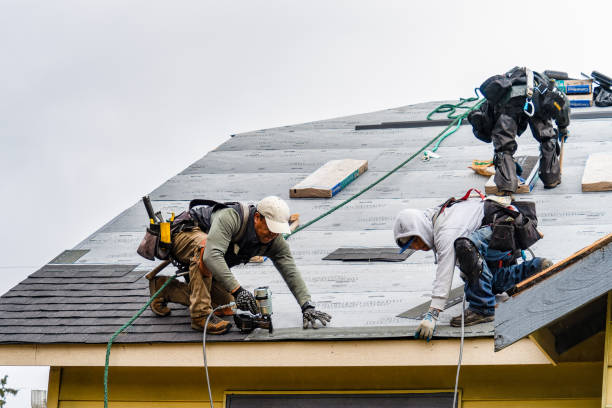 Professional Gutter Installation technician working in North Dartmouth, MA